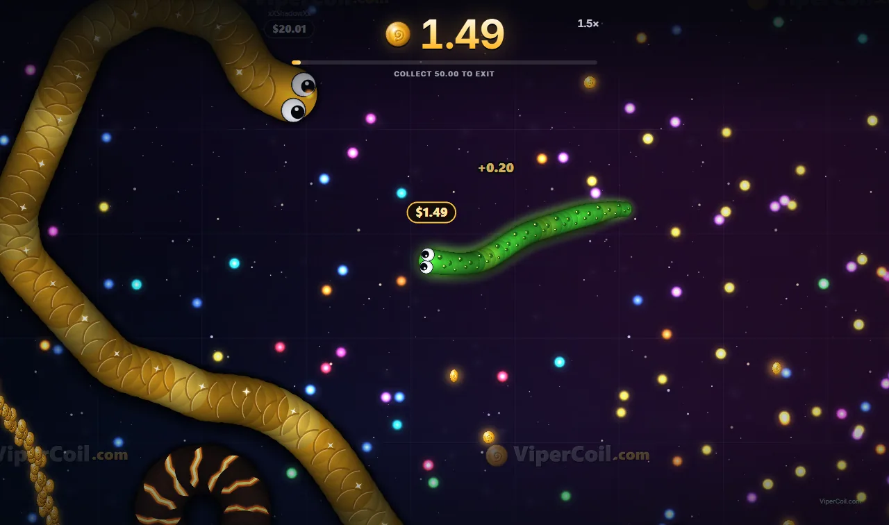 Echtes ViperCoil-Demo-Gameplay in der Weltraum-Arena